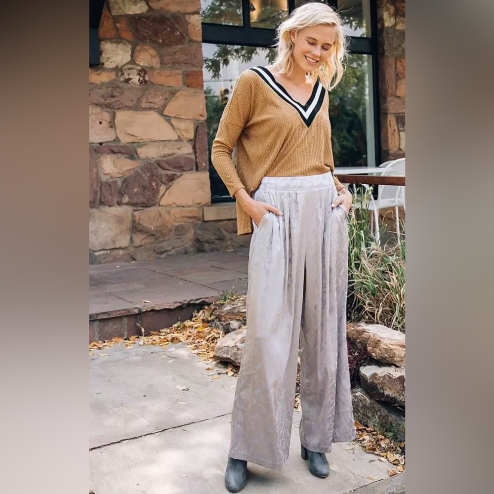Wide Leg Satin Pants